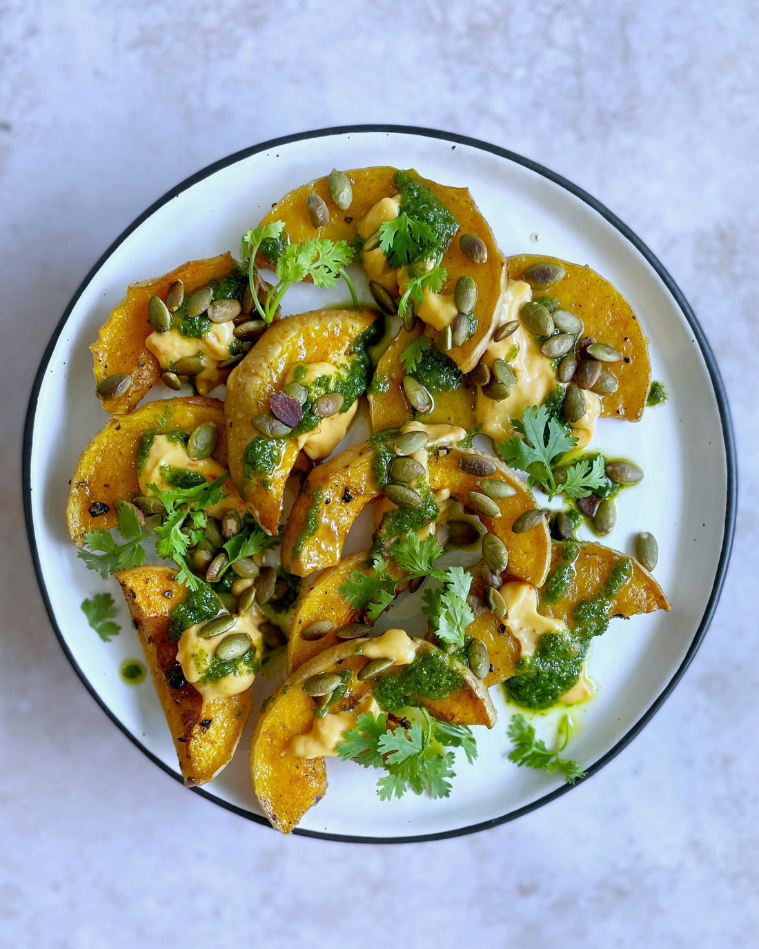 Ottolonghe inspred Squash with Chili Yogurt & Coriander Drizzle - Everiday Foods, Inc.