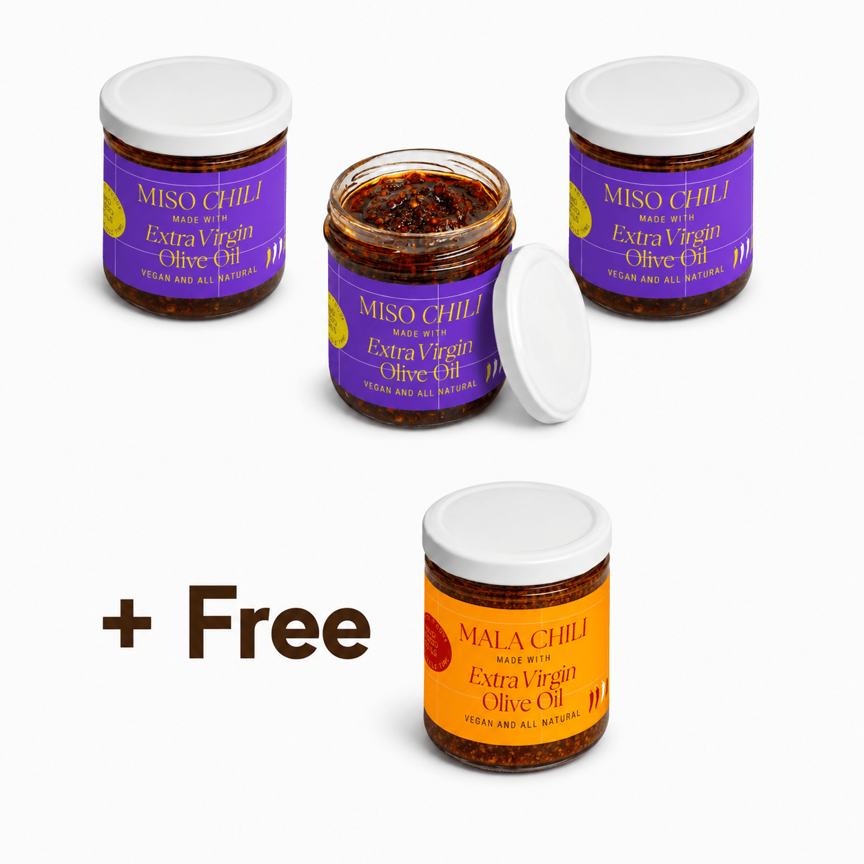 Miso Chili Oil (Pack of 3) + Free Mala - Everiday Foods, Inc.