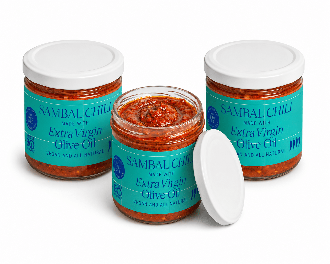 Sambal Oelek Vegan Chili Sauce (Pack of 3) - Everiday Foods, Inc.